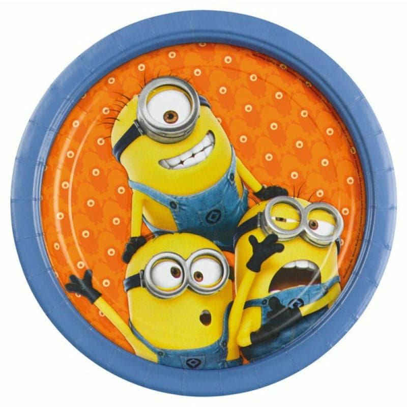 Chocolate Minions 23cm Paper Plates Party Supplies