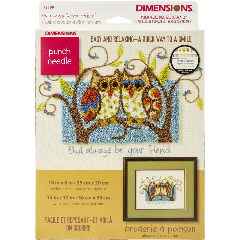 Dark Khaki Dimensions Punch Needle Kit 20x25cm  



Owl Always Be Your Friend Needlework Kits