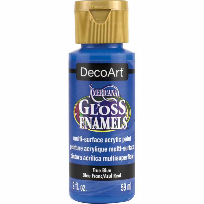 Dark Slate Blue Americana Gloss Enamels Acrylic Paint 59ml - True Blue Glass and Ceramic Paint