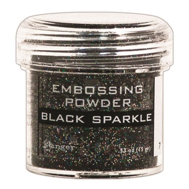 Dark Slate Gray Ranger Embossing Powder-Black Sparkle Embossing Supplies