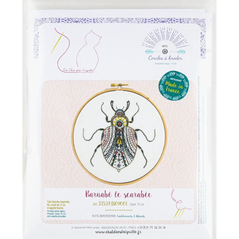Rosy Brown Barnabas The Insect  - Embroidery Kit 15cm Needlework Kits