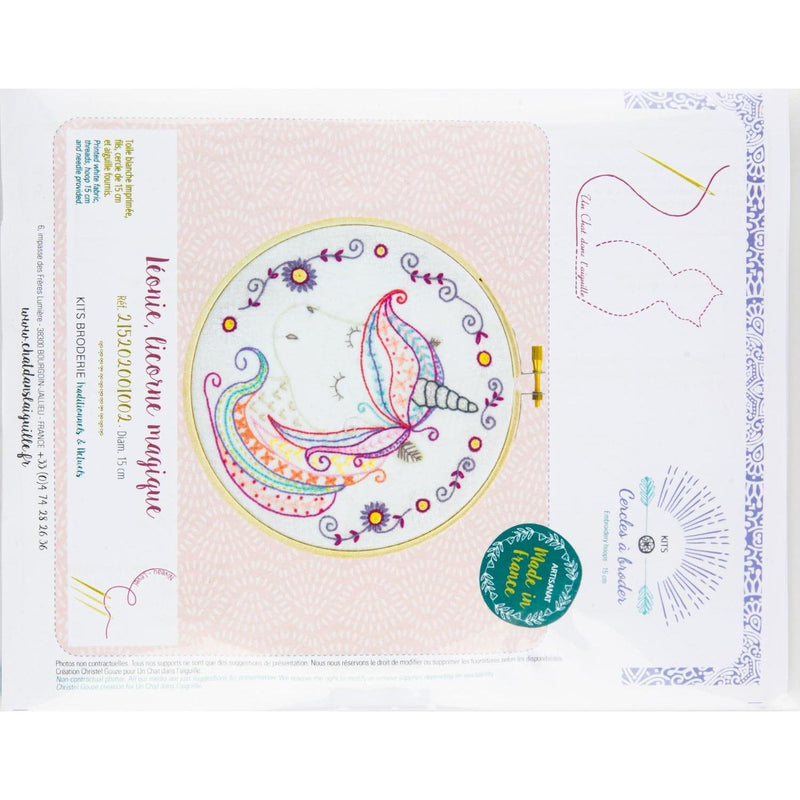 Misty Rose Leonie, Magical Unicorn - 15cm Embroidery Kit Needlework Kits