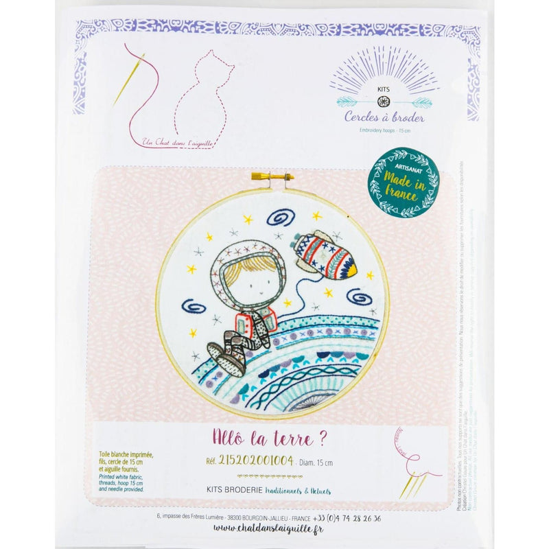 Hello Earth Emboidery Kit 15cm