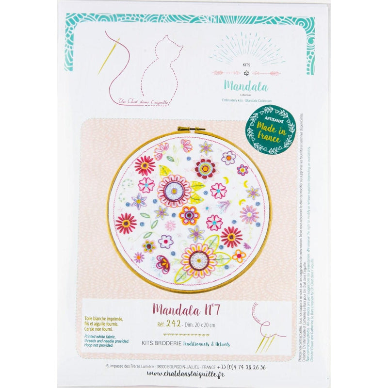 Bisque Mandala Collection - Mandala No. 7 - Embroidery Kit 20x20cm Needlework Kits