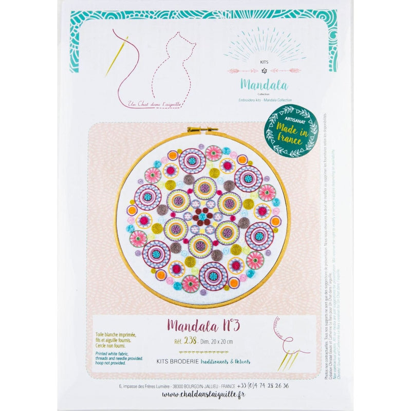 Tan Mandala Collection - Mandala No. 3 - Embroidery Kit 20x20cm Needlework Kits
