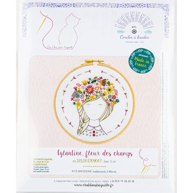 Tan Eglantine - Flowers of Champions - Embroidery Kit 15cm Needlework Kits