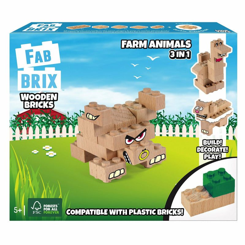 Gray FabBrix - Farm Animals Kids Educational Games and Toys