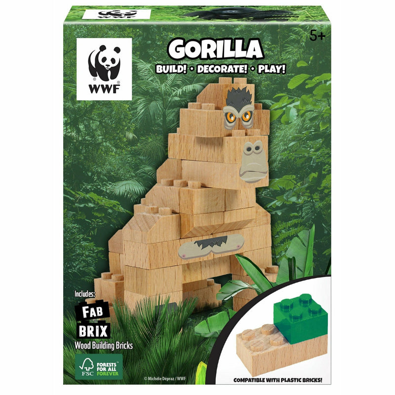 Dark Olive Green FabBrix - WWF - Gorilla Kids Educational Games and Toys