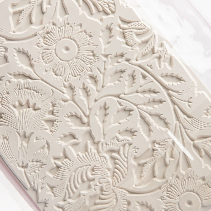 Light Gray Carabelle Studio Art Printing A6 Rubber Texture Plate-Flowers & Leaves Printmaking