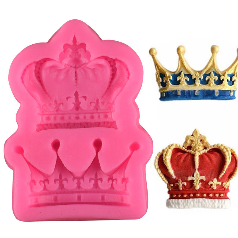 Pale Violet Red The Clay Studio Double Crown Silicone Mould for Polymer Clay and Resin 7x4.5x1cm Resin Craft Moulds