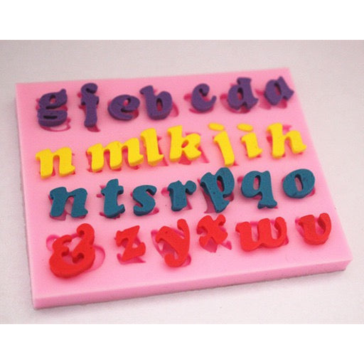 Light Pink The Clay Studio Lower Case Letters Silicone Mould for Polymer Clay and Resin 7.7x6.1x0.5cm Moulds