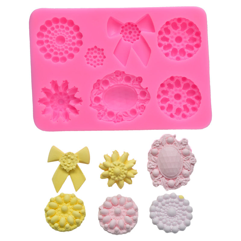 Hot Pink The Clay Studio European Jewellery Gemstones Silicone Mould for Polymer Clay and Resin 12.7x8.5x1.6cm Resin Craft Moulds