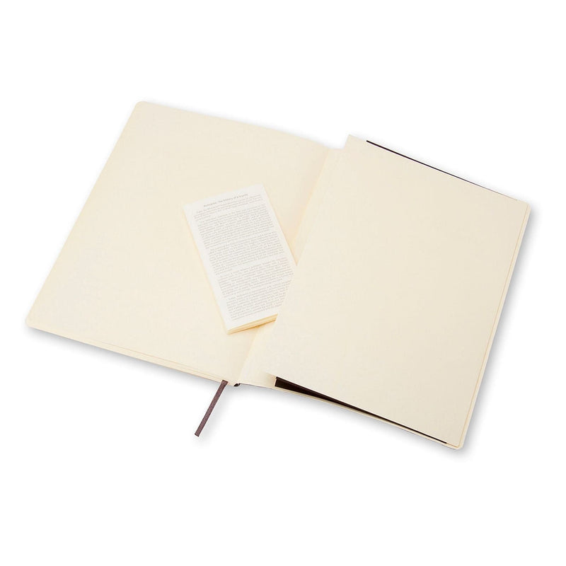 Antique White Moleskine Classic  Soft Cover  Note Book - Grid - X  Large   - Black Pads