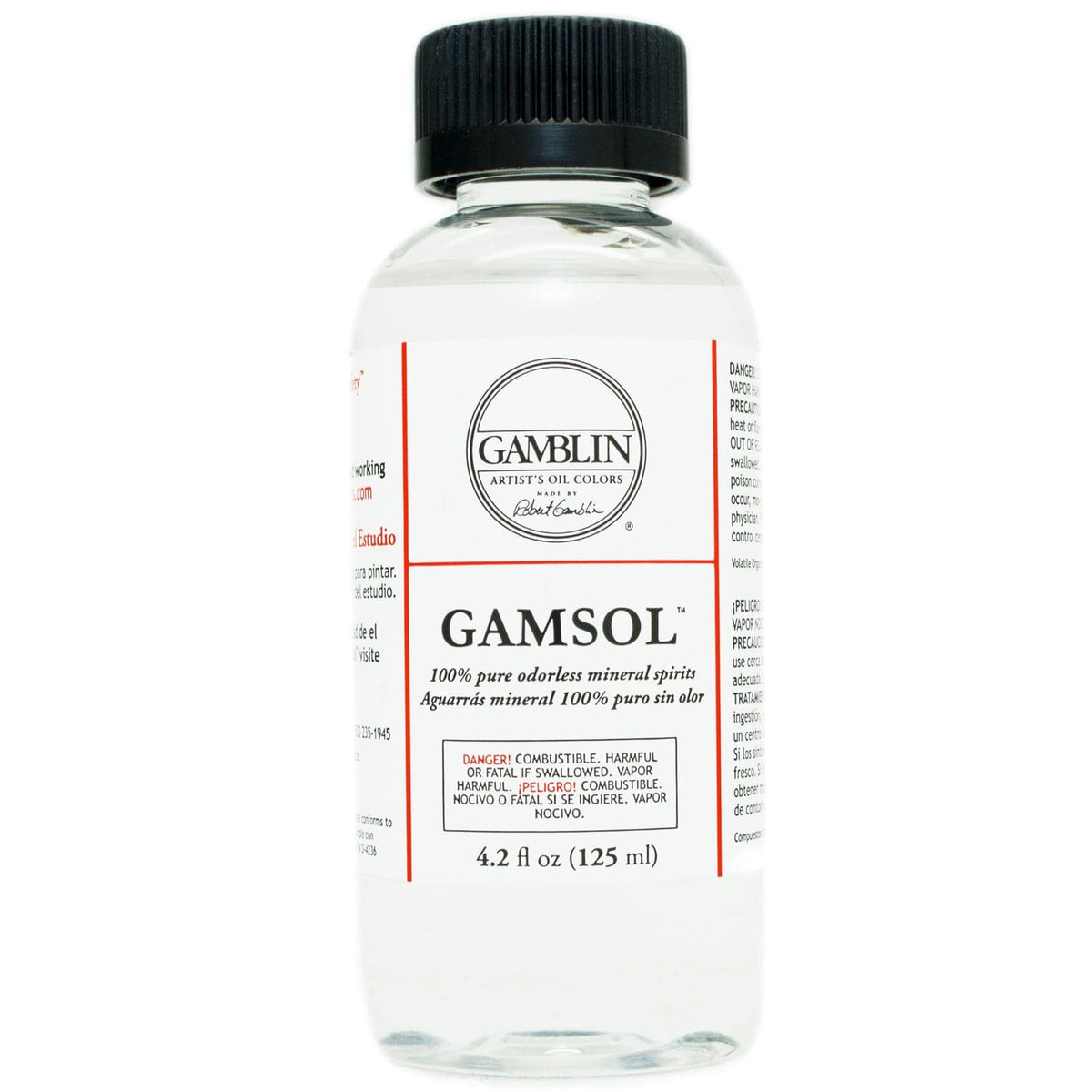 White Smoke Gamblin Gamsol - Odourless Mineral Spirits 125mL/4.2Oz Oil Paints