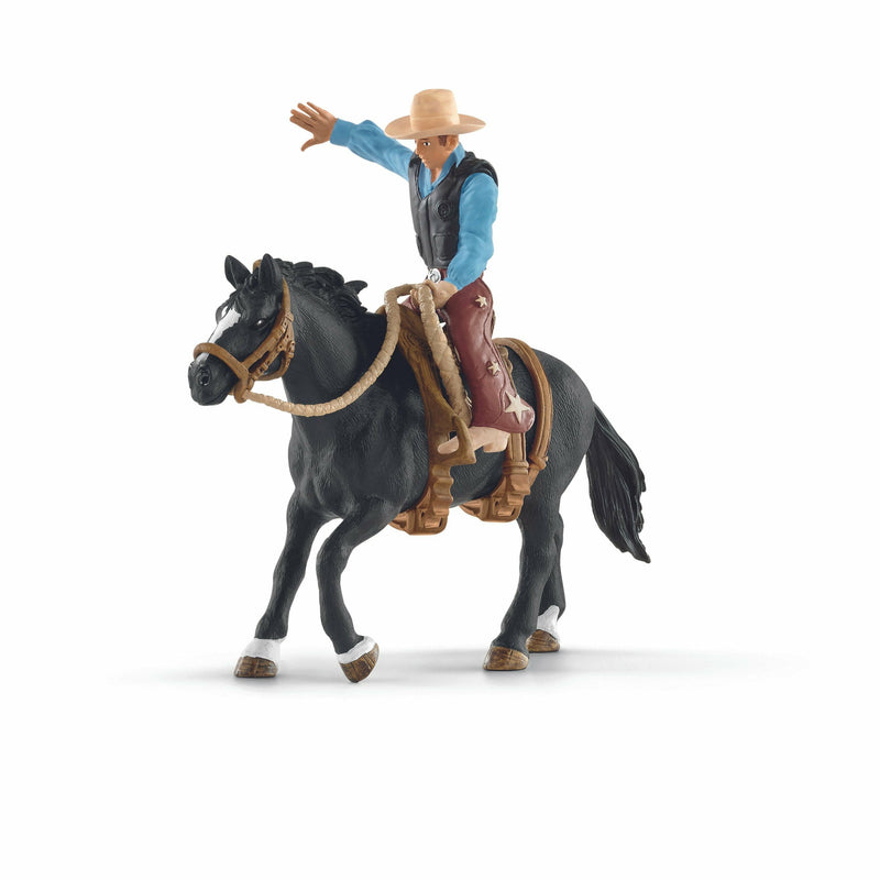 Dark Slate Gray Schleich - Saddle bronc riding with cowboy Kids Art and Craft