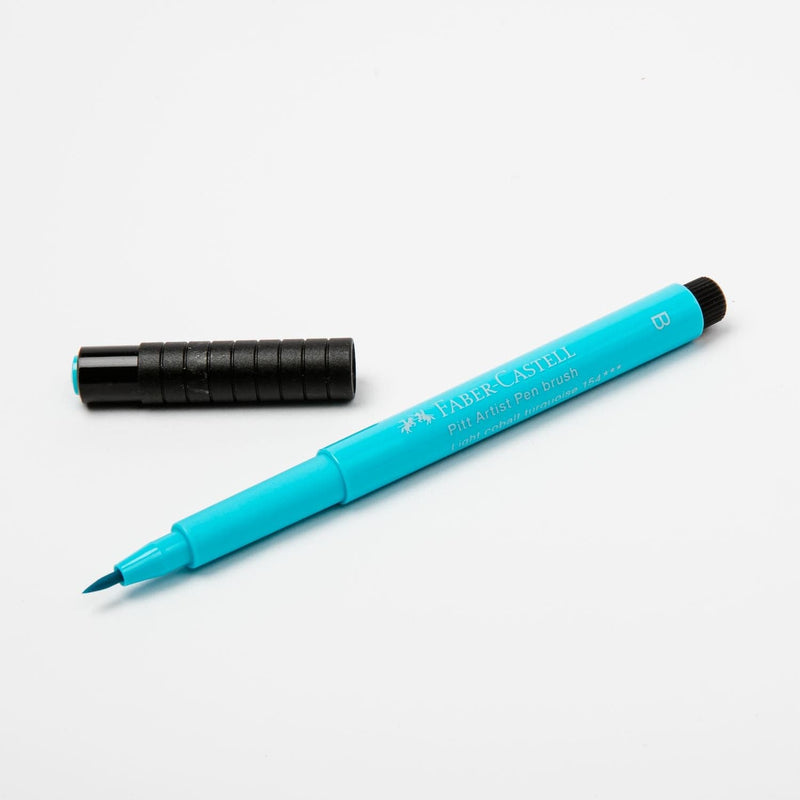 White Smoke Faber Castell Pitt Artist Brush Pen  154 Light Cobalt Turquoise Brush Pen