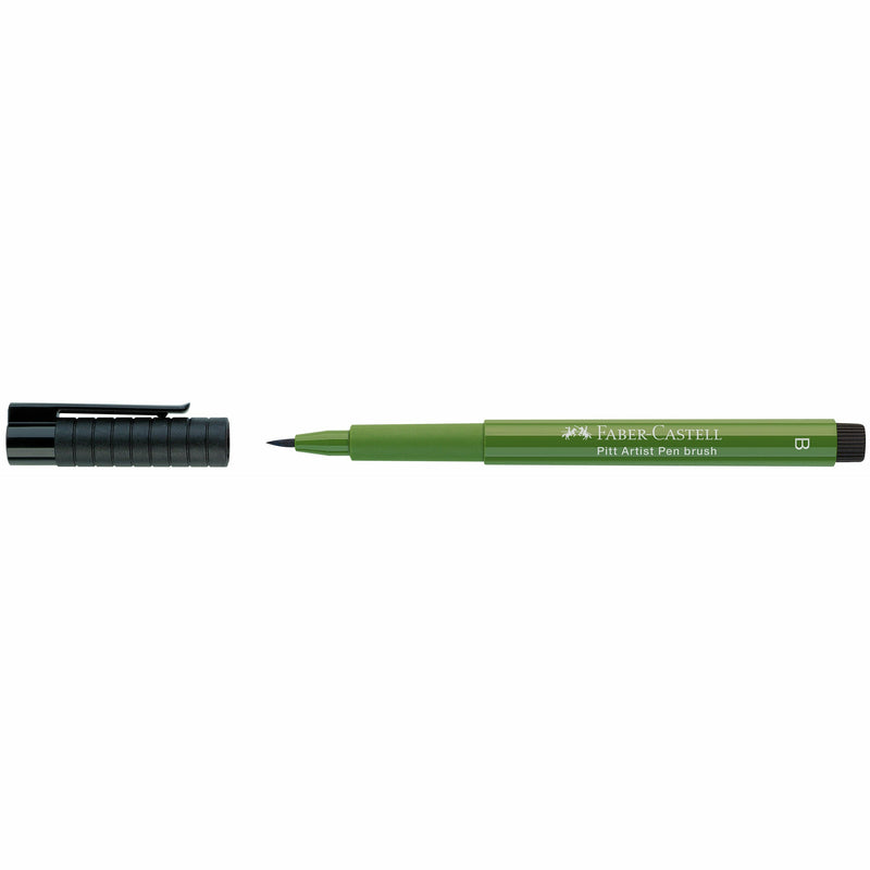 Dark Olive Green Faber Castell Pitt Artist Brush Pen  174 Chromium Green Opaque Brush Pen