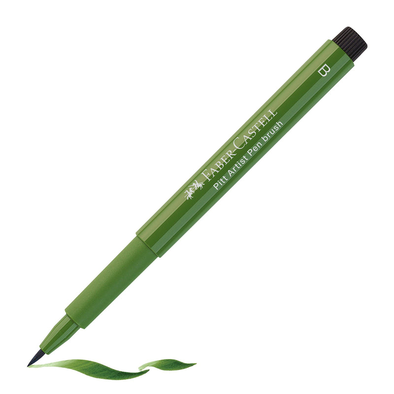 Dark Olive Green Faber Castell Pitt Artist Brush Pen  174 Chromium Green Opaque Brush Pen