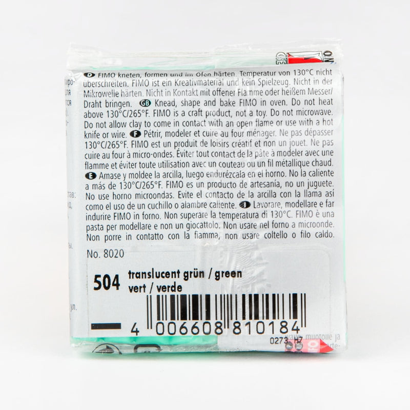 Gray Staedtler Fimo Effect Polymer Clay 56.7g-Translucent Green Polymer Clay (Oven Bake)