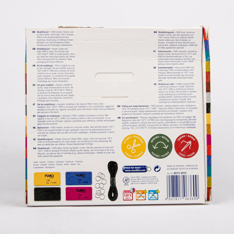 Goldenrod Staedtler Fimo Leather Effect Kit-Keychain Tassel Polymer Clay (Oven Bake)