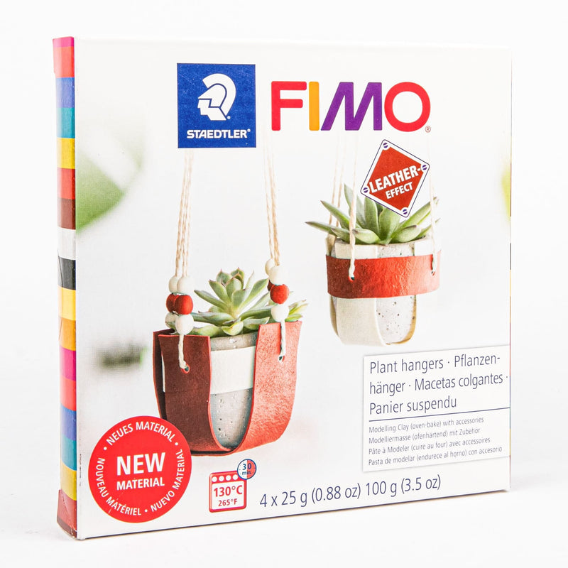 Sienna Staedtler Fimo Leather Effect Kit-Plant Hangers Polymer Clay (Oven Bake)