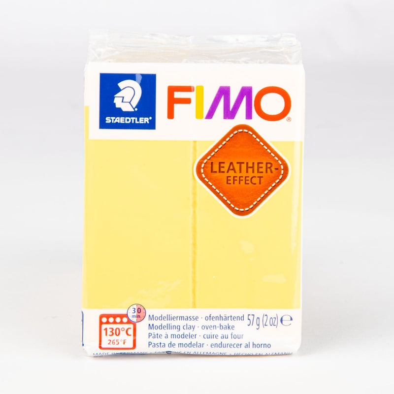 Khaki Staedtler Fimo Leather Effect Polymer Clay 56.7g-Saffron Polymer Clay (Oven Bake)