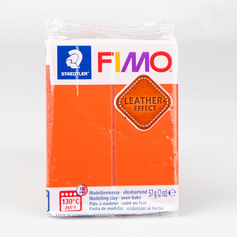 Orange Red Staedtler Fimo Leather Effect Polymer Clay 56.7g-Rust Polymer Clay (Oven Bake)