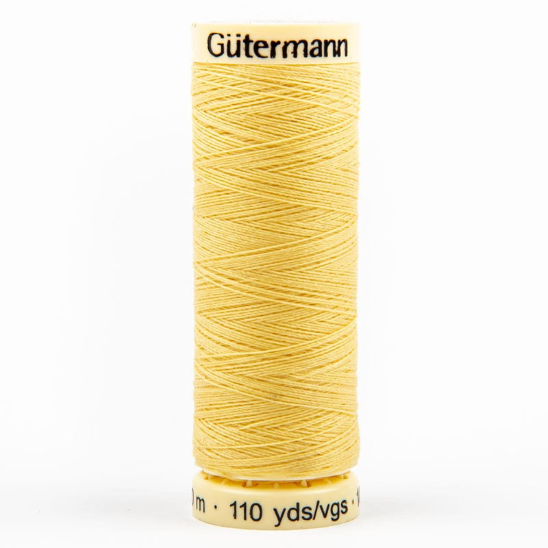 Beige Gutermann Sew-All Polyester Sewing Thread 100mt - 007 - Very Light Golden Yellow Sewing Threads