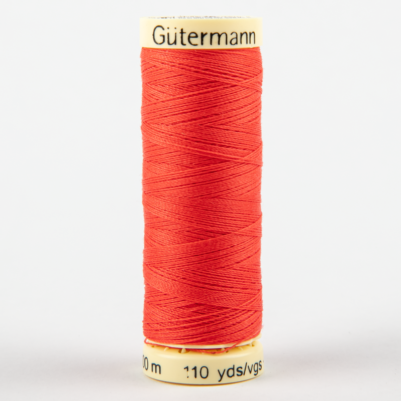 White Smoke Gutermann Sew-All Polyester Sewing Thread 100mt - 016 - Bright Red Sewing Threads