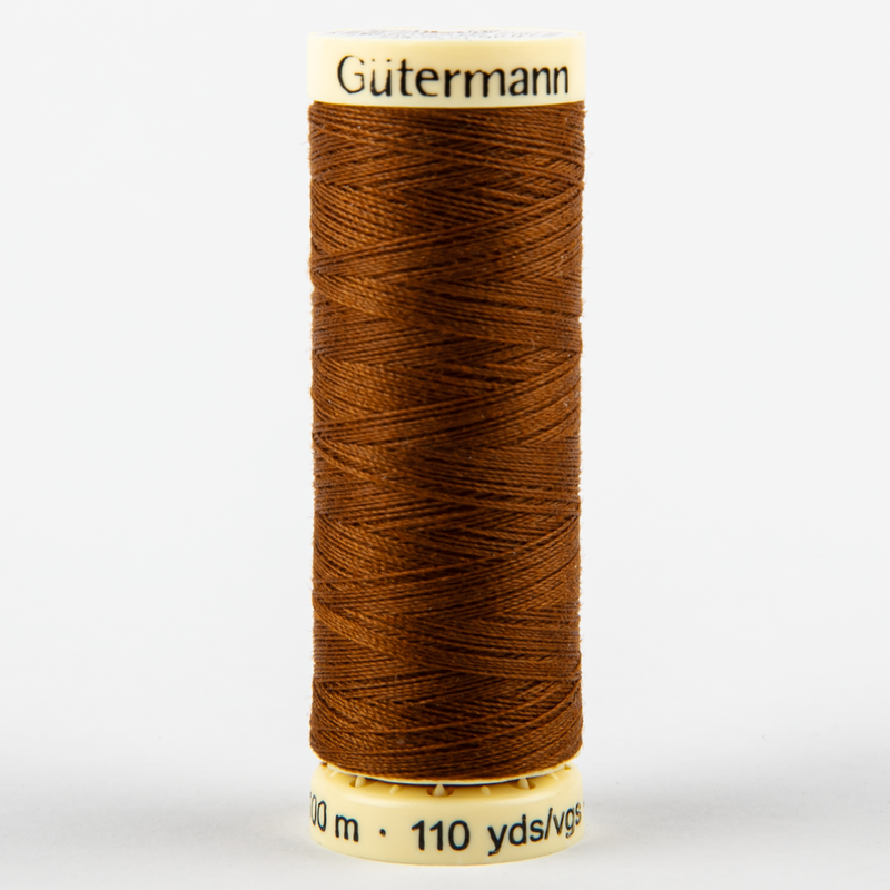 Saddle Brown Gutermann Sew-All Polyester Sewing Thread 100mt - 019 - Bronze Brown Sewing Threads