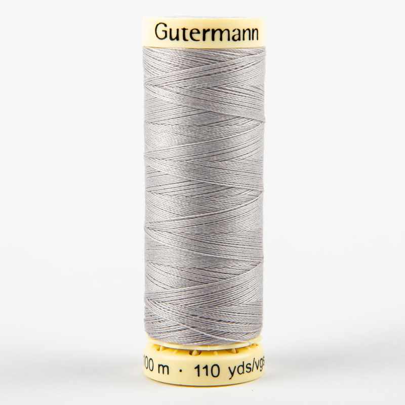 White Smoke Gutermann Sew-All Polyester Sewing Thread 100mt - 038 - Light Grey Sewing Threads