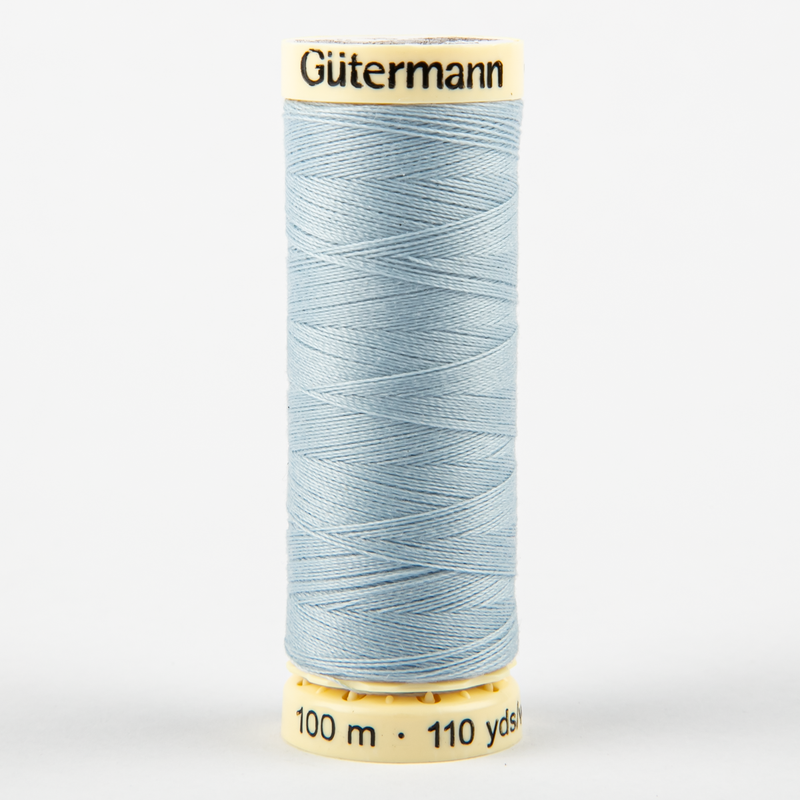 White Smoke Gutermann Sew-All Polyester Sewing Thread 100mt - 075 - Pale Blue Sewing Threads