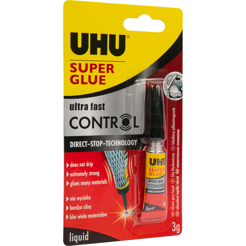 Dark Slate Gray UHU Super Glue Ultra Fast Control Liquid 3g