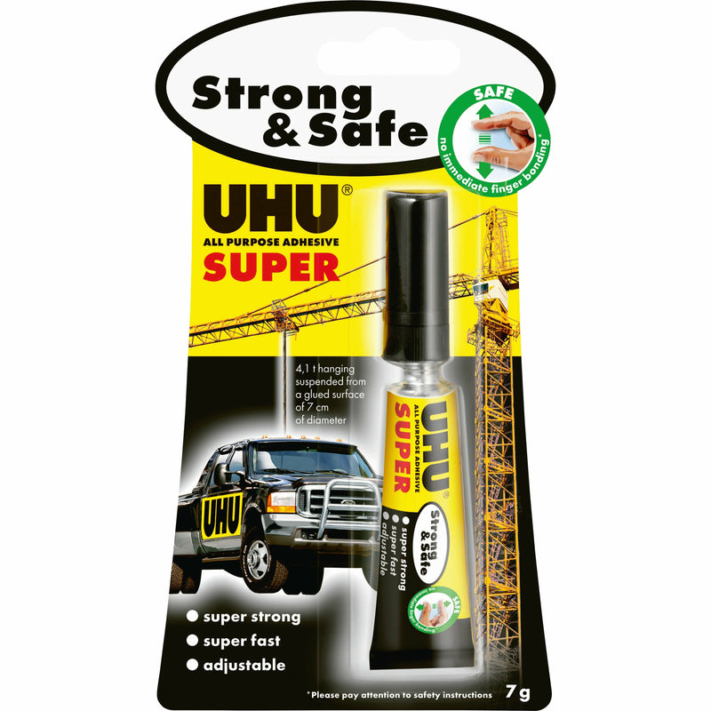 Black UHU Strong & Safe Adhesive 7ml Glues