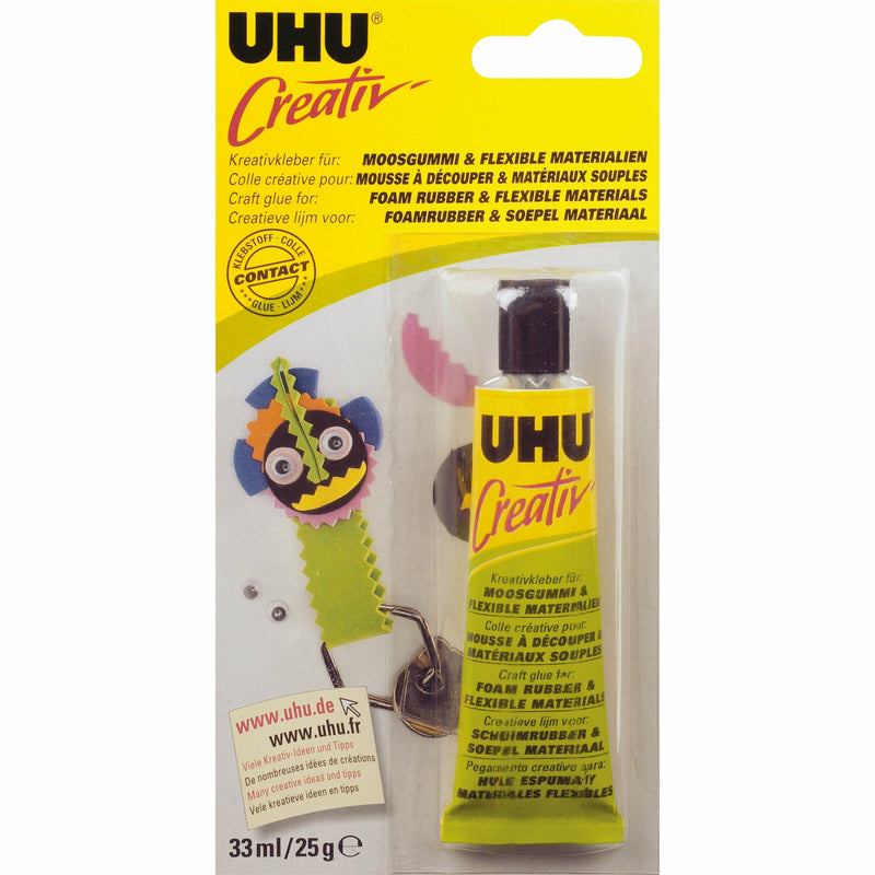 Goldenrod UHU Creativ' Foam Rubber & Flexible Materials 33ml Glues