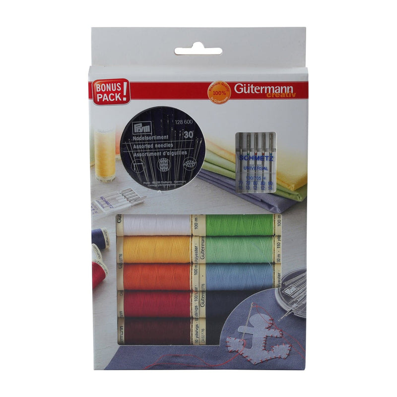 Dark Gray Gutermann Thread Set: Sewing Needles: Sew-All: 10 x 100m: Assorted Sewing Threads