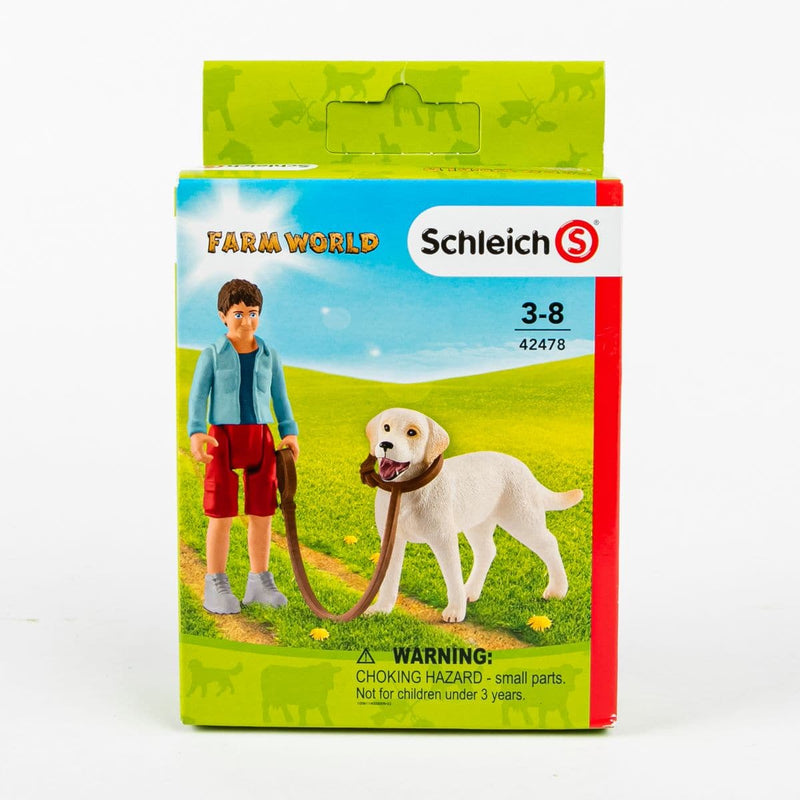White Smoke Schleich - Walking with Labrador retriever Kids Art and Craft