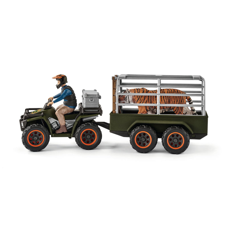 Dark Slate Gray Schleich - Quad bike with trailer and ranger Kids Art and Craft