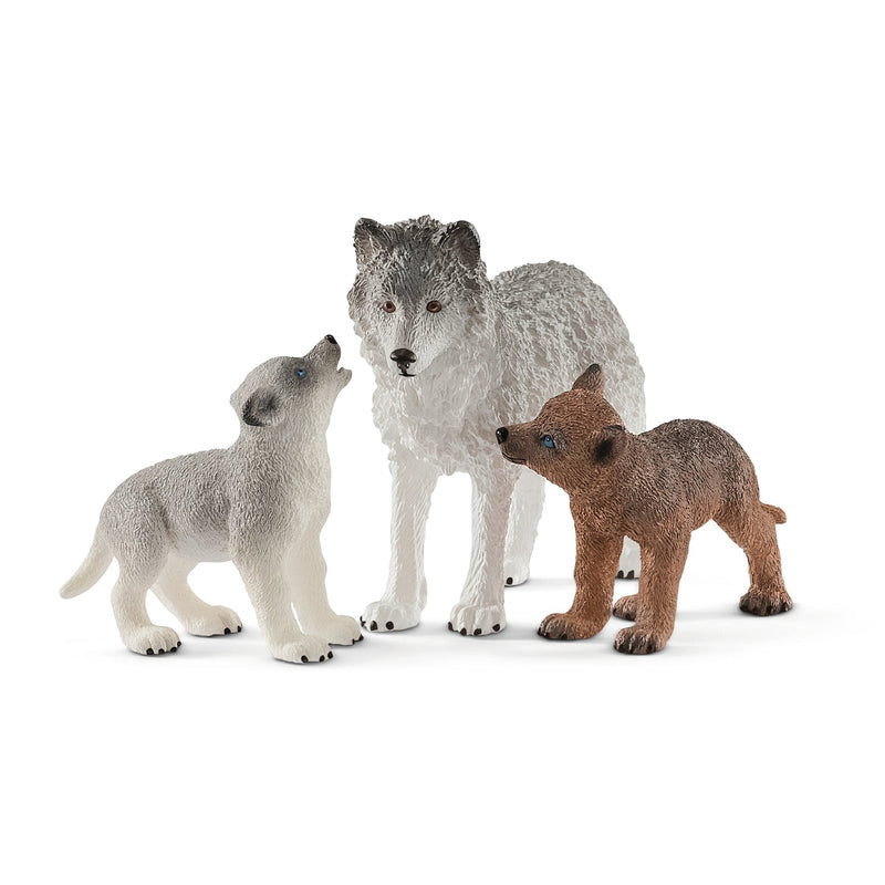 Rosy Brown Schleich - Mother wolf with pups Kids Art and Craft
