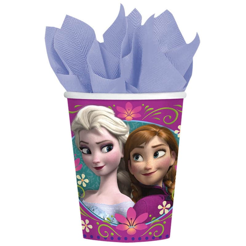 Dark Gray Frozen Cups 266ml (8 Pieces) Party Supplies