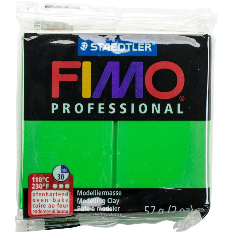 Lime Green Staedtler Fimo Professional Soft Polymer Clay 56.7g-Sap Green Polymer Clay (Oven Bake)