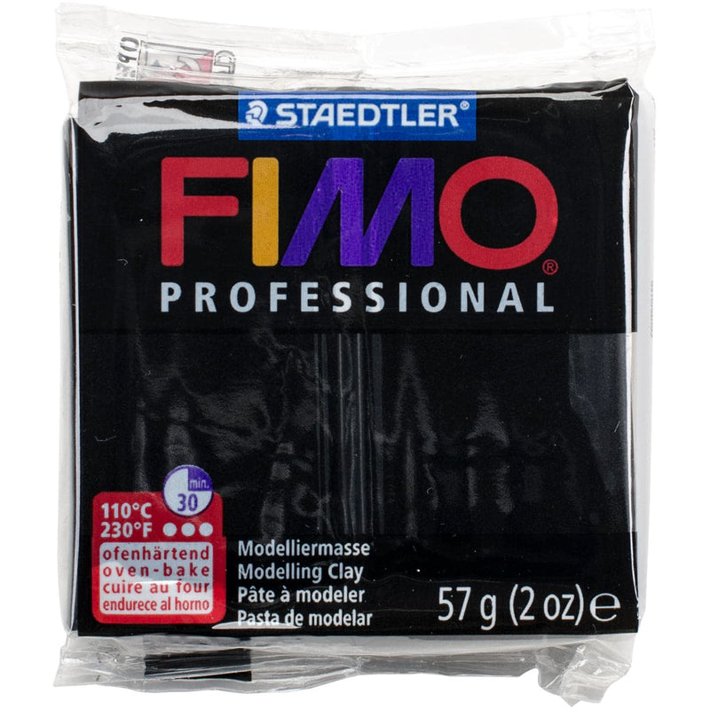 Black Staedtler Fimo Professional Soft Polymer Clay 56.7g-Black Polymer Clay (Oven Bake)