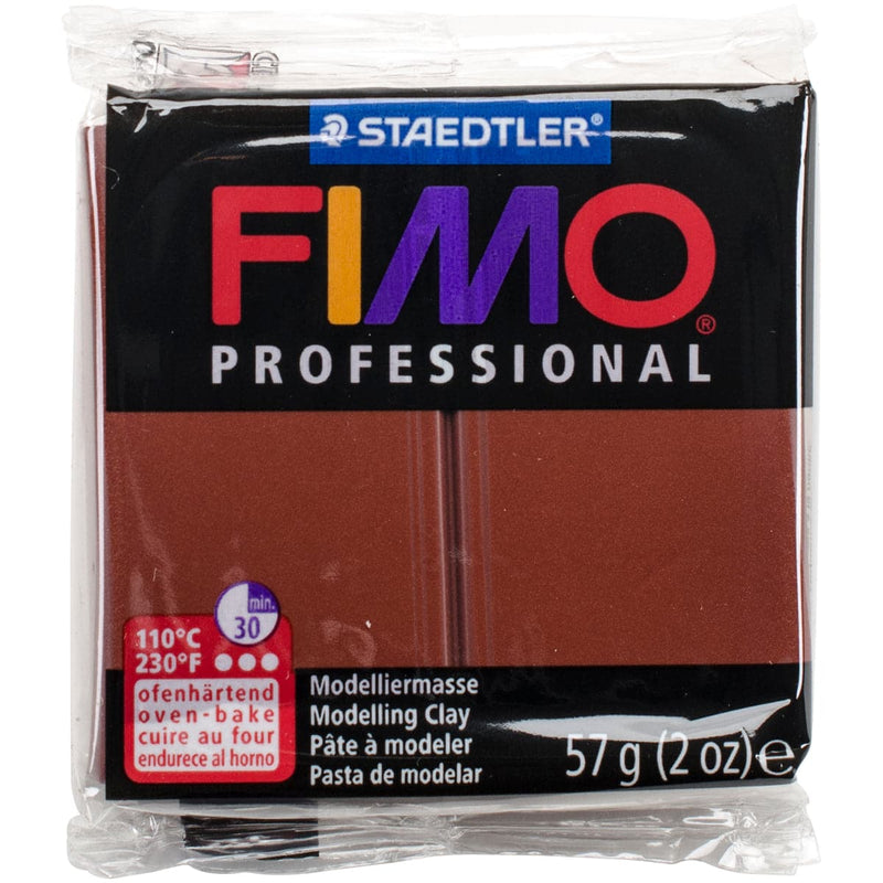 Saddle Brown Staedtler Fimo Professional Soft Polymer Clay 56.7g-Chocolate Polymer Clay (Oven Bake)