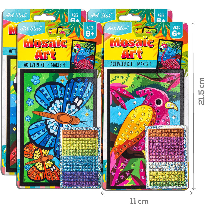 Yellow Art Star Mosaic Art Small Activity Kit 4pk Kids Craft Kits