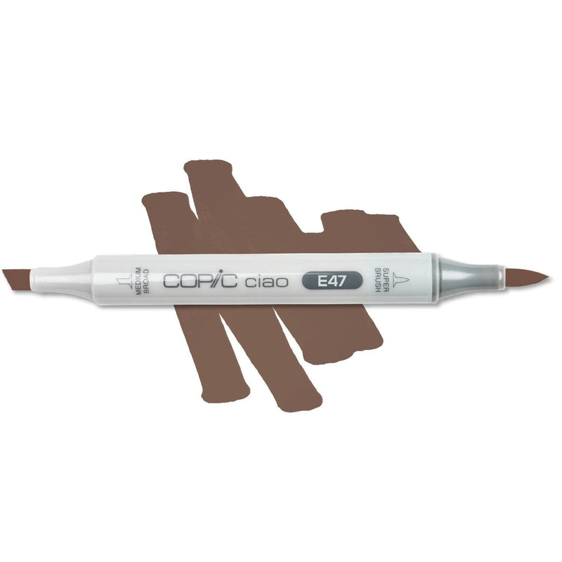 Dim Gray Copic Ciao Marker Dark Brown E47 Pens and Markers
