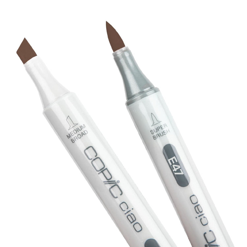 Light Gray Copic Ciao Marker Dark Brown E47 Pens and Markers