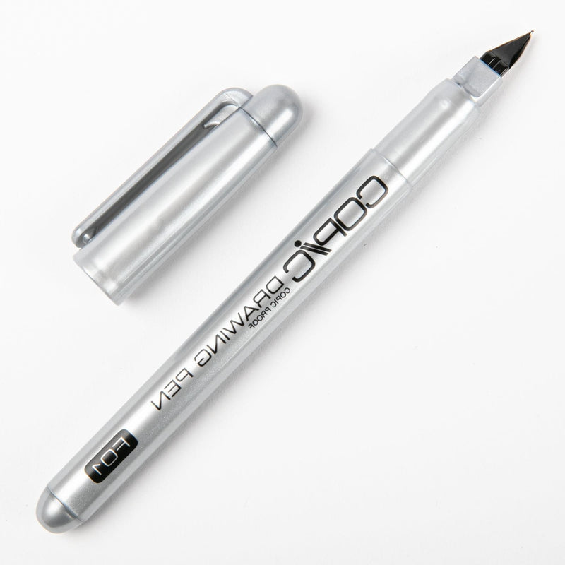 Gray Copic Drawing Pen F01 - Fountain Pen Tip  - Black 0.1mm Pens and Markers