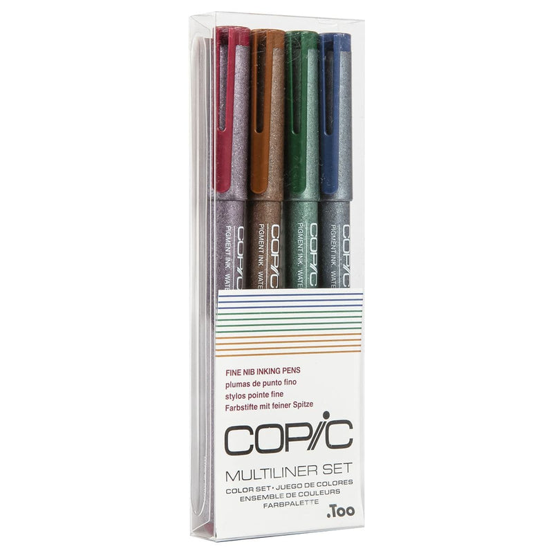 Antique White Copic Multiliner Set - Colour Set Pack of 4 Pens and Markers