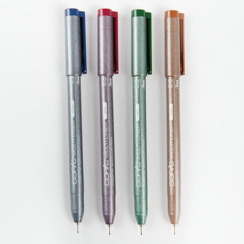 Lavender Copic Multiliner Set - Colour Set Pack of 4 Pens and Markers