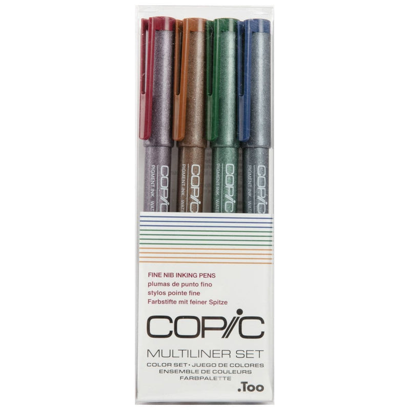 Light Gray Copic Multiliner Set - Colour Set Pack of 4 Pens and Markers